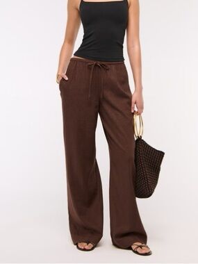 Brown Drawstring Pants
